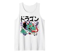 Dragón Yokai surrealista japonés extraño psicodélico Camiseta sin Mangas