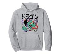 Dragón Yokai surrealista japonés extraño psicodélico Sudadera con Capucha