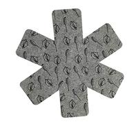 Dragonaur - Juego de 3 protectores para ollas y sartenes no tejidos, antideslizantes, aislados con calor, para sartenes, utensilios de cocina, salvamanteles de estrella gris