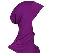 Dragonaur Mujeres Musulmanas Cubierta Completa Interior Hiyab Cap Islámico Underscarf Cuello Cabeza Sombrero Bajo Bufanda Instantánea Bufanda Púrpura
