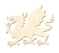 Dragones de madera de galés para decoración, manualidades, 5-50 cm, paquete con 10 unidades, ancho 5 cm