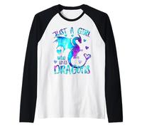 Dragones del Mundo Tipos de Dragones Camiseta Manga Raglan