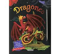 Dragones. Dibujos para raspar y colorear