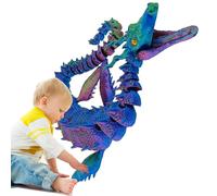 Dragones Impresos en 3D - Material PLA | Dragón de con articulaciones Flexibles | Compañero Totalmente articulado para niños y Adultos | Modelo de Escritorio único Que Mejora el Enfoque y el