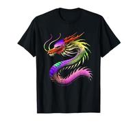 Dragones Medievales Amante Dragones Coloridos Criaturas Míticas Camiseta