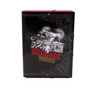 Dragones y Mazmorras- Carpeta de solapas, D&D, Carpeta con gomas, Archivador, Carpesano, Clasificador, Color Negro, Producto Oficial (CyP Brands)