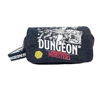 Dragones y Mazmorras- Estuche, Portatodo con Solapa, Material Escolar, D&D, Dungeons and Dragons, Color Negro, Unisex, Producto Oficial (CyP Brands)