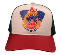 Dragones y Mazmorras- Gorra, Visera, Gorra de béisbol, Dragon, Rejilla, Malla, Dungeons and Dragons, Multicolor, Producto Oficial (CyP Brands)