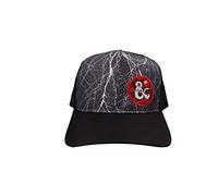 Dragones y Mazmorras- Gorra, Visera, Gorra de béisbol, Thunder, Dungeons and Dragons, Rejilla, Malla, Color Negro, Producto Oficial (CyP Brands)