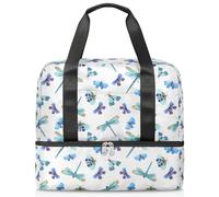 Dragonflie Butterflie Bolsa deportiva para mujeres, hombres y niños, Kirls Butterflie Weekend Overnight Bags Wet Seperated 21 L Tote Bag for Travel Gym Yoga, color, 21L, Organizador de bolsas