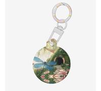 Dragonflies in Candy Land - Etiqueta de identificación para mascotas para perros y gatos, personalizada, moderna, redonda, muchos colores, material acrílico, para mascotas pequeñas y grandes, color
