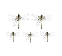 Dragonfly Clips - Realistic Critters Decor, Fly Scare Devices with High-Definition Wing Details, Outdoor Garden Ornament, Portable Camping Accessory, Motion Predator Mimic for Fishing Yard Porch Lawn