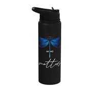 Dragonfly Mind Matters Mental Health Mindset Libélulas Stainless Steel Insulated Water Bottle