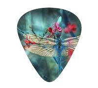 Dragonfly On The Flower - Juego de 12 pastillas de guitarra adecuadas para tocar guitarras acústicas, guitarras eléctricas, etc.