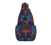 Dragonfly Sling Bag Casual Crossbody Bolso de Hombro para Mujer Mochila Chest Daypack para Mujeres niñas al Aire Libre