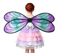 Dragonfly Wings - Cosplay Fairy Costume for Women and Girls | Elastic Lightweight Design with Adjustable Straps, Reusable Glitter Wings for Christmas Party Masquerade Photo Props, 73*37cm Multicolor