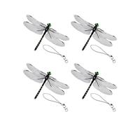 DragonflyClip, 4 clips artificiales para sombreros de libélula para exteriores, clip decorativo de libélula 3D, se fija a la mochila, sombrero para sombreros, mochilas, cochecitos
