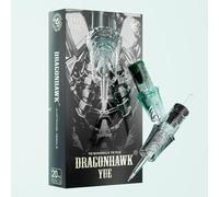 Dragonhawk Yue 20 Agujas de Tatuaje Desechables #1201RL - Round Liner 0.35mm con Membrana para maquina de tatuar