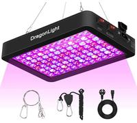 DragonLight 2024 Nueva BW1000 Lámpara LED de espectro completo con UV IR, doble chip LED Grow lámpara con cable de 3 metros para invernadero y plantas de interior, verduras y cultivo de flores [negro]