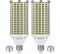 DragonLight 50W Superhelle Mais Licht LED Glühbirnen (Reemplaza 350W) - Bombilla LED Edison E27/E40-6000K Blanco frío 5,000LM para iluminación comercial - Garaje Taller Oficina Patio (Pack de 2)