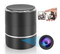 Dragonranee Cámara WiFi oculta espía con altavoz Bluetooth con ángulo de visión de 240°, cámara inalámbrica 4K, control de aplicación en vivo, detección remota de movimiento, cámara pequeña para