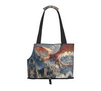 Dragons and Castles - Bolsa transportadora para cachorros con estampado de dragones y castillos para perros pequeños, gatos y conejos