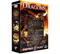 Dragons - Coffret 3 films : Donjons & Dragons 3 : Le Livre des Ténèbres + Paladin - Le dernier chasseur de Dragons + Les chroniques du Dragon [Francia] [DVD]