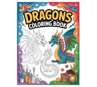 Dragons Coloring Book: 100 Stained Glass Designs for All Ages: Relaxing Dragon Art Therapy with Intricate Patterns