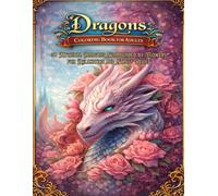 Dragons Coloring Book For Adults: 50 Mythical Dragons Surrounded by Flowers for Relaxation and Stress Relief