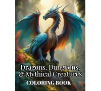 Dragons, Dungeons & Mythical Creatures Coloring Book for Adults: 55 Fantasy-Inspired Pages of Dragons, Warriors, Sorcerers & Legendary Beasts - A Dark Mythical Adventure for Adults Who Love Coloring