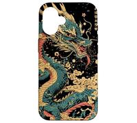 Dragon'S Embrace: Sakura & Wave Art Fusion Gráfico Carcasa para iPhone 16