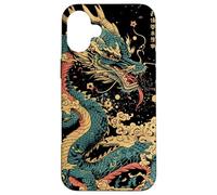 Dragon'S Embrace: Sakura & Wave Art Fusion Gráfico Carcasa para iPhone 16 Plus