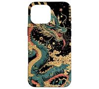 Dragon'S Embrace: Sakura & Wave Art Fusion Gráfico Carcasa para iPhone 16 Pro MAX