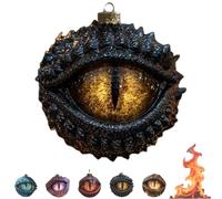 Dragon'S Eye Christmas Ornament, Enchanted Dragon Eye Ornament, Fantasy Dragons Eyes Ornaments for Christmas Tree, Art Giftunique for Fantasy Lovers (Black)