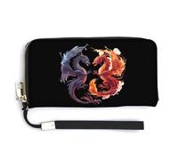 Dragons Fire & Water - Cartera de piel con correa para la muñeca para hombres y mujeres, Estilo:, 20.0*10.5cm