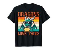 Dragons Love Tacos Divertidos Comida Mexicana Fiesta Hombres Mujeres Niños Camiseta