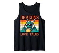 Dragons Love Tacos Divertidos Comida Mexicana Fiesta Hombres Mujeres Niños Camiseta sin Mangas
