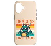 Dragons Love Tacos Divertidos Comida Mexicana Fiesta Hombres Mujeres Niños Carcasa para iPhone 16