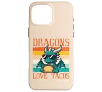 Dragons Love Tacos Divertidos Comida Mexicana Fiesta Hombres Mujeres Niños Carcasa para iPhone 16 Pro MAX