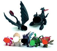 Dragons Mystery unids Modelo de Personaje Cómo Entrenar Dragon Master, uguete Dibujos Animados para niños, Favoritos de Fiesta para Chicos y Niños