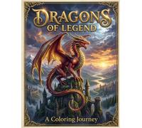 Dragons of Legend: An Adult Coloring Book: 30 Intricate Designs of Mythical Beasts, Clockwork Serpents, and Cosmic Guardians