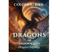Dragons of Shadow & Light: Dragon Odyssey: Dragon Odyssey: Bring the Odyssey to Life--One Dragon at a Time. 50 Majestic Landscape Illustrations of ... Color By-- Created by Echoes of Grace Studio