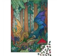 Dragóns Playing in The Forest,Rompecabezas para Adultos 70x50cm/1000pcs,Juegos De Desafío De
