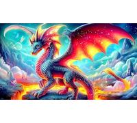 dragóns Puzzle de 1000 Piezas de Papel Reciclado para Adultos - DesaFío edugatoivo & Decoración de Pared 38x52/1000pcs