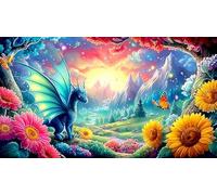 dragóns Puzzle de 1000 Piezas para Adultos - Papel Reciclado Actividad para casa & Idea 38x26/1000pcs