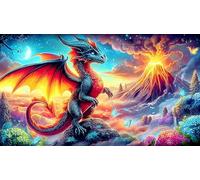 dragóns Puzzle de 1000 Piezas para Adultos y niños - Actividad Familiar Juego edugatoivo & Relajación Regalo 38x26/1000pcs