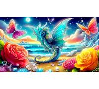 dragóns Puzzle de 1000 Piezas para niños - Juego Divertido & Estimulante para Adultos y Familia 38x52/1000pcs