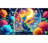 dragóns Puzzle para Adultos de 1000 Piezas - Juego Divertido & Estimulante Papel Reciclado Idea de Regalo para casa 38x52/1000pcs