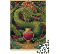 Dragon'S Red Elixir Magical Potion Puzzles Imposible,desafío for Adults Juego Educativo 1000 Piezas Obra De Arte De Juego De para Adultos Y Niños A Partir De 12 Años 70x50cm/1000pcs