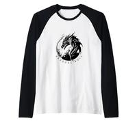 Dragons Rule Kids Lindo Fantasy Kingdom Dragon Camiseta Manga Raglan